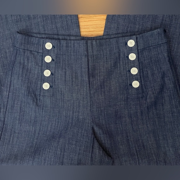 LOFT Curvy Mariner Trouser Pants in Refined Denim Size 12 - Picture 5 of 8